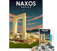 Puzzle de 1000 pièces Naxos Grèce Affiche de Voyage Jeu addictif pour cultiver la Patience Jeu Pratique pour s'amuser en Famille Cadeau d'anniversaire (Dimensions 50x75cm)