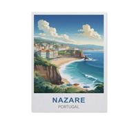 Puzzle De 1000 Pièces，Nazaré, Portugal - Affiches de Voyage Vintage，Jeu De Puzzle pour Adultes Et Adolescents（38x26cm）-DC56