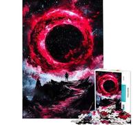 Puzzle de 1000 pièces Nébuleuse de l'anneau Rouge pour Adolescents et Adultes Jeu Familial de découpe de précision Jeu Stimulant Cadeau (Taille 50x75cm)