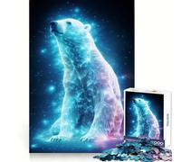 Puzzle de 1000 pièces Nébuleuse de l'ours Polaire Néon pour Adultes Jeu de réflexion Amusant à Partager Découpe (38x26cm)