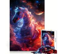Puzzle de 1000 pièces Nébuleuse du Cheval Rouge et Bleu pour Adultes, Jeu de réflexion, Passe-Temps la Maison, Bords Nets, Joli Cadeau (38x26cm)