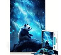 Puzzle de 1000 pièces Nébuleuses du Panda Néon pour Adultes Renforce la mémoire, se détend, qualité supérieure, Cadeau d'anniversaire (38x52cm)