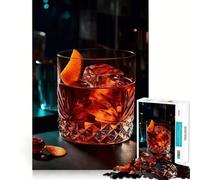 Puzzle de 1000 pièces Negroni Cocktail pour Adolescents Améliore la mémoire Loisirs calmes Bordure précise Cadeau d'anniversaire (38x52cm)