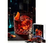 Puzzle de 1000 pièces Negroni Cocktail pour Adolescents Améliore la mémoire Loisirs calmes Bordure précise Cadeau d'anniversaire (38x52cm)