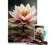 Puzzle de 1000 pièces Nénuphar en Fleurs pour Adultes,Jeu de mémoire,Assemblage précis sans espaces,activité apaisante pour Une Pause mentale (50x75cm)