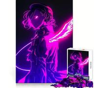 Puzzle de 1000 pièces Neon Angel Girl pour Adolescents, Jouet de réflexion Intelligent, Loisirs faciles, découpe précise, Cadeau Incroyable (50x75cm)