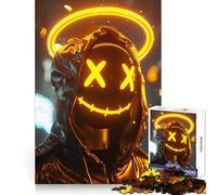 Puzzle de 1000 pièces Neon Angel Smiley pour Adultes et Adolescents, Jeu de logique Clair, Moment de détente, découpe Parfaite, Article de vœux du Père Noël (38x52cm)