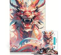 Puzzle de 1000 pièces Neon Dragon aux Couleurs de l'anime pour Adolescents, idéal pour stimuler Le Cerveau et se détendre Image à Assembler pour Une Surprise chaleureuse (38x26cm)