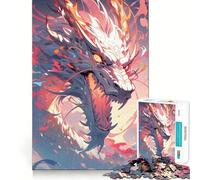 Puzzle de 1000 pièces Neon Dragon, Motif Anime coloré, pour Adultes Jeu Intelligent, apaisant et Amusant, Cadeau élégant (38x26cm)