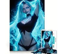 Puzzle de 1000 pièces Neon Enchantress pour Adultes et Adolescents, Jeu de réflexion Amusant à Partager, découpe soignée, Cadeau Exceptionnel (38x26cm)