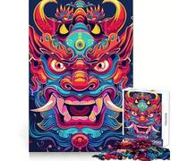 Puzzle de 1000 pièces Neon Japanese Oni Yokai pour Adolescents, idéal pour améliorer la mémoire, Un Loisir Silencieux, Cadeau d'anniversaire Parfait (38x26cm)