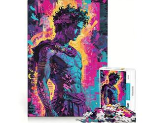 Puzzle de 1000 pièces Neon Lyre Orphée réinventé Jeu de réflexion Difficile et Stimulant Cadeau d'anniversaire 38x26cm