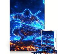 Puzzle de 1000 pièces Neon Shadow Assassin pour Adolescents, Jeu de logique et de réflexion, Passe-Temps Silencieux, Bords Lisses, Cadeau Unique (38x52cm)
