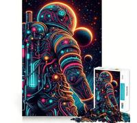 Puzzle de 1000 pièces Neon Space Journey pour Adultes, Jeu de réflexion Facile et Amusant, Assemblage idéal, Cadeau de Saison (38x26cm)