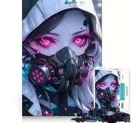 Puzzle de 1000 pièces Neon Tokyo Futuristic Girl pour Adolescents Jeu de réflexion Amusant et ludique Assemblage Artistique Objet de Collection (50x75cm)