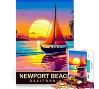 Puzzle de 1000 pièces Newport Beach Ideal Cut Decor Jeu cognitif Cadeau Facile à Jouer Jeu d'anniversaire (50x75cm)