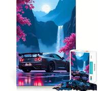Puzzle de 1000 pièces Nissan GT-R dans Un Paysage de Montagne, idéal pour Les Adolescents Jeu Intelligent et divertissant Image à Assembler Cadeau Charmant (50x75cm)