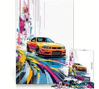 Puzzle de 1000 pièces Nissan Skyline R Art Abstrait pour Adolescents Jeu Intelligent et divertissant Image à Assembler (38x52cm)