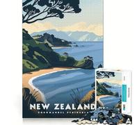 Puzzle de 1000 pièces Nouvelle-Zélande Péninsule de Coromandel Jeu à articulations Propres Cadeau Intelligent et ludique pour se détendre Décoration de Noël (38x26cm)