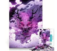 Puzzle de 1000 pièces Nuages de Dragon Violet pour Adultes, Jeu de réflexion, pièce d'art aux découpes précises (38x52cm)