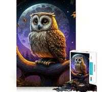 Puzzle de 1000 pièces Nuit de Hibou pour Adolescents, Jeu de logique et de réflexion, découpe précise, (38x26cm)