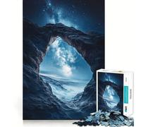 Puzzle de 1000 pièces Nuit étoilée à Travers Une Arche rocheuse pour Adolescents, Jeu de réflexion, Moment de détente, découpe précise, œuvre d'art à Exposer 50x75cm