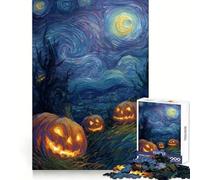 Puzzle de 1000 pièces Nuit étoilée d'halloween pour Adultes, Jeu d'exercice Mental, Anti-Stress, Cadeau élégant 38x52cm