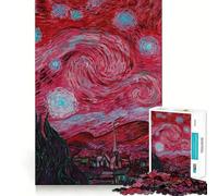 Puzzle de 1000 pièces Nuit étoilée Rouge, idéal pour Les Adolescents Jeu de logique, Passe-Temps Calme, découpe précise, Cadeau raffiné 38x52cm