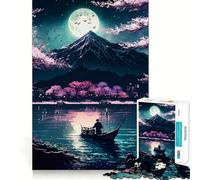 Puzzle de 1000 pièces Nuit Mystique au Clair de Lune pour Adolescents Un Cadeau élégant, idéal pour développer la mémoire et s’Amuser (38x26cm)