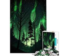 Puzzle de 1000 pièces Nuits en forêt Verte Activités Amusantes à la Maison Défi Difficile Jouets Anti-Stress pour Les 14 Ans et Plus (38x52cm)