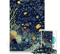 Puzzle de 1000 pièces Océan sous-Marin la Nuit pour Adolescents activité ludique et stimulante pour développer Les capacités mentales,Taille Uniforme,pièces précises,idéale pour Une à l’intérieur