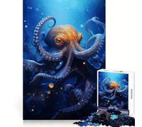 Puzzle de 1000 pièces Octopus Sea Dept pour Adolescents, Jeu Intelligent et divertissant, Image à Assembler, Joli Cadeau (38x26cm)