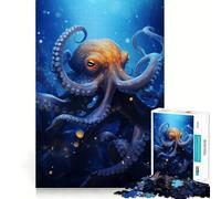 Puzzle de 1000 pièces Octopus Sea Dept pour Adolescents, Jeu Intelligent et divertissant, Image à Assembler, Joli Cadeau (38x26cm)
