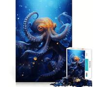 Puzzle de 1000 pièces Octopus Sea Dept pour Adultes, défi Mental, Jouet d'évasion Calme, pièce de Collection de qualité découpée (50x75cm)