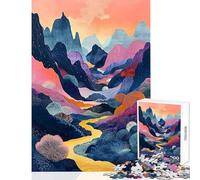 Puzzle de 1000 pièces Odyssée colorée Jeu de réflexion découpe de précision décoration intérieure Jouet Cadeau d'anniversaire et Cadeau Unique (50x75cm)