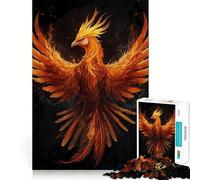 Puzzle de 1000 pièces Oiseau Phénix Mystique pour Adolescents Jouet Wise Think Attente du Calme et du Plaisir Objet de Collection Art aux Découpes Claires (38x52cm)