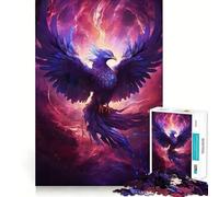Puzzle de 1000 pièces Oiseau Phénix Mystique pour Adultes et Adolescents Jeu de Logique Clair Découpe Parfaite Cadeau de Père Noël (50x75cm)