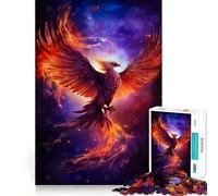 Puzzle de 1000 pièces Oiseau Phénix Mystique pour Adultes et Adolescents Jeu de Logique Clair Découpe Parfaite Cadeau de Père Noël (50x75cm)