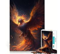 Puzzle de 1000 pièces Oiseau Phénix pour Adolescents, Jeu de logique Solide, évasion apaisante, Bords Nets, Cadeau d'anniversaire (38x52cm)