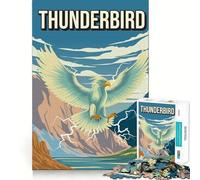 Puzzle de 1000 pièces Oiseau-Tonnerre Cryptozoologie Affiche Finitions soignées Jeu de réflexion et de détente Cadeau Artistique de Noël (50x75cm)