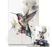 Puzzle de 1000 pièces Oiseaux à l'aquarelle pour Adolescents entraînement de la mémoire, évasion paisible, découpe Impeccable, Cadeau d'hiver (50x75cm)