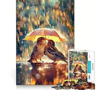 Puzzle de 1000 pièces Oiseaux Qui pleuvent pour Adolescents, Jeu de Puzzle Stimulant Le Cerveau, activité de Groupe, Cadeau Classique Assembler (38x26cm)