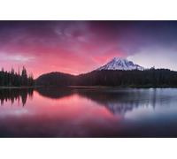Puzzle de 1000 pièces « Ombre sur Le lac », série Paysage paisible de lac et de Montagne, 38 x 52 cm