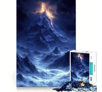 Puzzle de 1000 pièces Orage au Sommet d'une Montagne pour Adolescents, Wise Think Toy, Objet de Collection Artistique, Calme et Amusant (38x52cm)