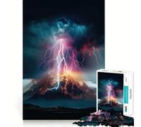 Puzzle de 1000 pièces Orage de Montagne pour Adultes, Jeu de logique et de Stimulation Cognitive, Anti-anxiété, découpe précise, Cadeau élégant (38x52cm)