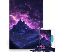 Puzzle de 1000 pièces Orage d'éclairs Violets pour Adultes, défi Mental, Jeu d'évasion et de Calme, pièce de Collection de qualité (38x26cm)