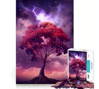 Puzzle de 1000 pièces Orage et Arbre pour Adolescents, Jeu de logique et de réflexion, Divertissement paisible, Bords Lisses, Cadeau créatif 38x52cm