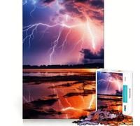 Puzzle de 1000 pièces Orage et éclairs pour Adolescents, Jeu de réflexion, Jeu de Groupe, découpe de précision, Cadeau de fête 38x52cm