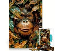 Puzzle de 1000 pièces Orang-outan dans la Jungle pour Adolescents, Jeu intellectuel, Joie familiale, découpe de qualité, Cadeau élégant (50x75cm)