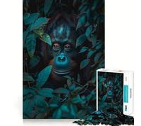 Puzzle de 1000 pièces Orang-outan dans la Jungle pour Adolescents, Puzzle Stimulant la mémorisation, Jeu apaisant, Bords Nets, Cadeau de qualité supérieure (50x75cm)